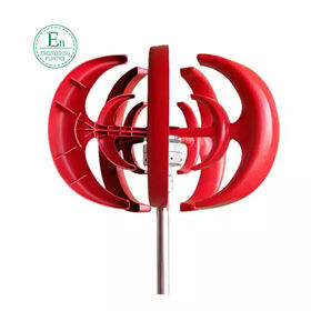 home Vertical Wind Turbine 400W Red Generator 12V/24V Vertical Axis Windmill