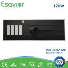 120W All in one Integrated Solar Street Sensor Light CE RoHs IP66 Certificate