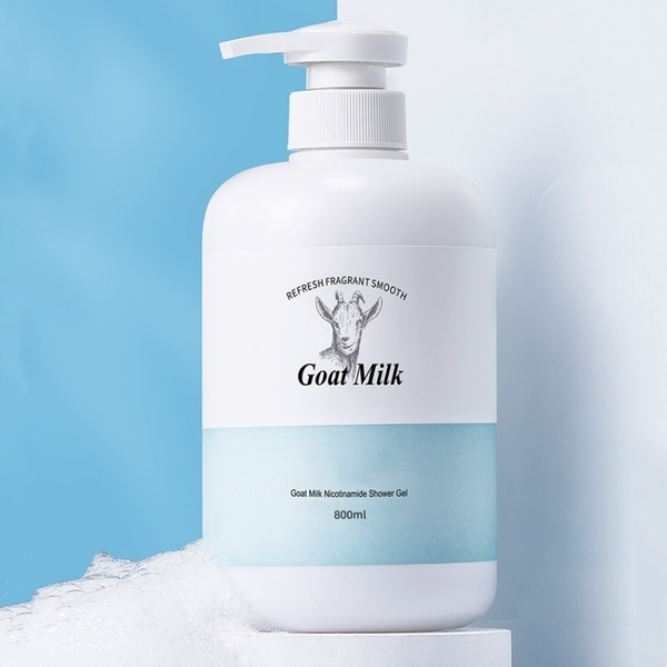 Exfoliating Shower Gel Gentle Cleansing Hydrating Goat Milk Body Wash for All Skin Types