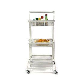 Factory price Home storage kitchen storage cart rack with boutique Bathroom storage cart iron powder coating rack easy to remove