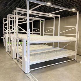 Custom Multi Tier Indoor Cultivation Plant Led Grow System Movable Rolling Hydroponic Vertical Farming Mobile Grow Rack