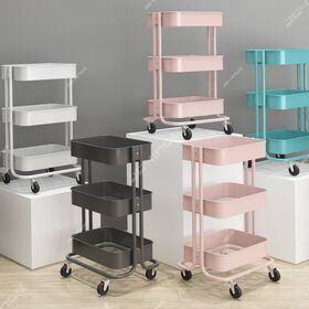 Kitchen Office Basket Bathroom Storage Organizer Shelf Storage Rack Utility Cart bedroom storage trolley cartPopular