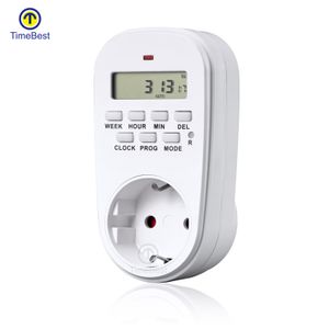 220-240V Smart Travel Adapter Timer Switch EU Plug AC Power Weekly Digital Timer Plug Socket