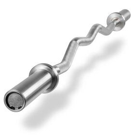 Commercial Fitness Gym Equipment Weight Lifting Chrome Lever Curved Rod 1.2m 20Kg Ez Curl Barbell Bar