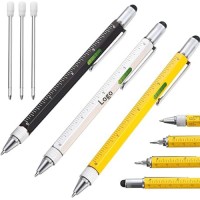 Yiwu Easy Logo Promotion Multifunctional 6-in-1 Ball Point Pen