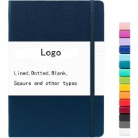 Yiwu Easy Logo Promotion A5 PU Notebook With Ribbon Bookmark