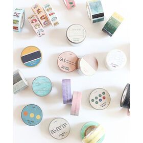 Custom High Quality printed self adhesive color decorative masking tape high quality material washi  tape floral paper