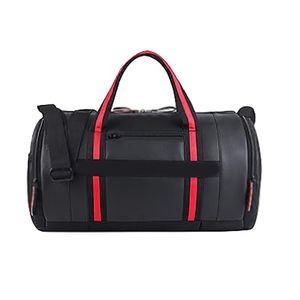 Genuine Leather Travel Duffel Bag for Men Gym Sports Weekender Luggage with Zipper Closure and Belt Pattern Weekend Carry Bag