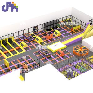 Custom Size Indoor Adventure Park Equipment Fun Plastic Trampoline for Amusement Parks