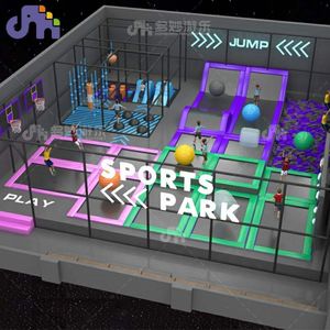 Domerry Big Indoor Trampoline Playground Equipment Amusement Sport Park for Kids and Adults