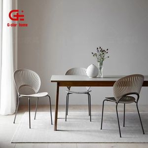 Dinning Chair Set Modern Luxury Dining Room Restaurant Furniture Nordic Wooden with Metal Legs Home Furniture Upholstered 50pcs