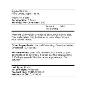 APPLIED NUTRITION FLAVO DROP 38ML