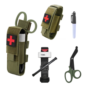 Anthrive Emergency Outdoor Tourniquet First Aid MOLLE Trauma Shears EMT Tourniquet Pouch With Combat Tourniquet Tactical Kit