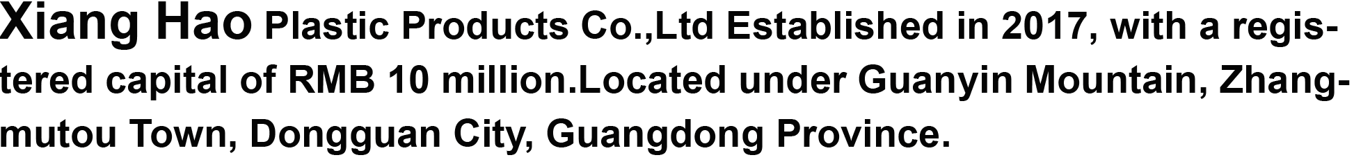 Dongguan Xianghao Plastic Products Co., Ltd. Plastic Toys