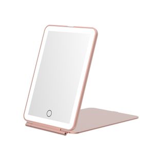 Rechargeable Travel Makeup Mirror with 72 Led Lights Portable Lighted Beauty Mirror
