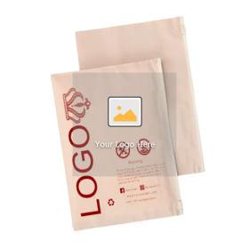 Custom Print Logo Black White Nude Grey Self Sealing Slider Poly Clothing Packaging Plastic Frosted Zipper Bag