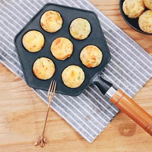 7 Molds Cast Iron Japanese Octopus Balls Food Baking Mold