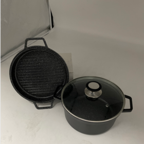 New item die-casting aluminum rectangle grill pan deep BBQ baking pan roasting pan with black non stick marble stone coating