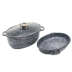 Europe  market hot sales  die cast non stick ceramic cookwareGrill Frying Baking Roasting Proaster Pan for Turkey