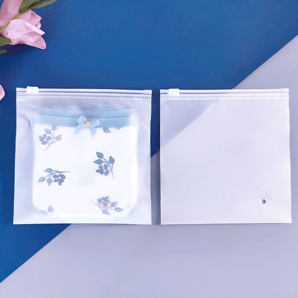 GRS EN15343 Custom Packaging Printed Logo Self Zip Lock Bag Transparent Eco Friendly T-Shirt Clear Zipper Bags With Zipper