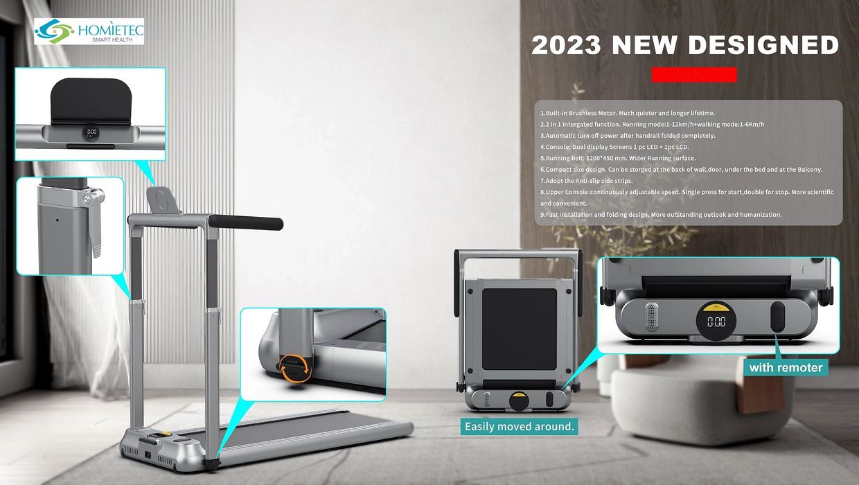 2-in-1 Foldable Smart Treadmill, Make Fitness Fun.