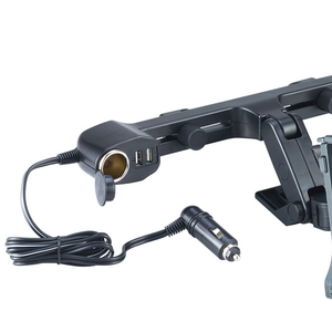 Car Headrest Mount Holder w/Cigarette Socket Adapter & USB Charger