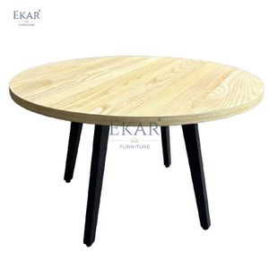 Solid Wood Round Corner Coffee Table for Modern Living Rooms