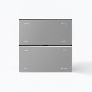 KNX Smart Automation System Smart Home Hotel Wall Switch Intelligent Grey Aluminum Brushed 8 Push Button Panel