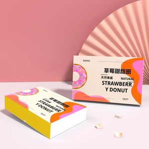 custom printed logo food grade paper doughnut cake donut box disposable bakery packaging box for donuts