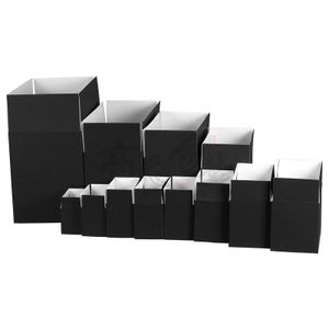 wholesale recycled shipping paper box black corrugated unique carton packaging boxes custom logo manufacturer