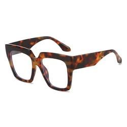 Retro Oversized Blue Light Glasses Big Frame Square Computer Gaming Eyewear Women Men Non-Prescription Eyeglasses