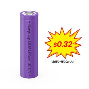 Rechargeable 18650 1500mAh 5C Lithium Battery and Support Customize