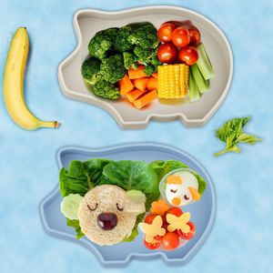 Silicon Animated Shaped Baby Feeding Product Kids Silicone Baby Suction Plate