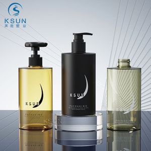 Custom 400ml 500ml Transparent PETG Lotion Bottles