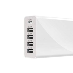 Universal Charger Type-C+ 4 USB Smart IC ports IN-CA-101