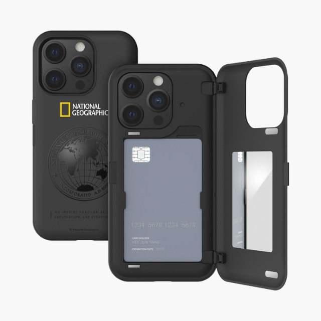 Skinplayer Co., Ltd. National Geographic Global Seal Card Door Bumper Case (iPhone 15)