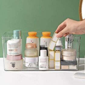 Plastic Drawer Tools Case Jewelry Boxes Organizer Transparent Clear Desktop Lipstick Cosmetic Holder Makeup Brush Storage Box