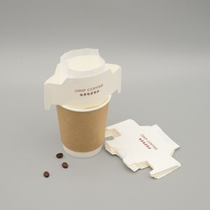 Food grade O shaped non woven coffee bag with hanging ears