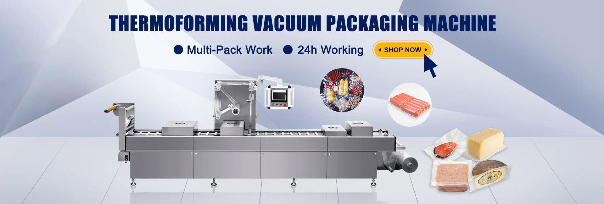 Automatic Thermoforming Vacuum Packaging Sealing Machine Sausage Cheese Bacon Meat Egg Stretch Film Vacuum Packing Machine