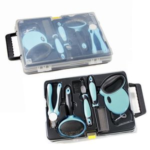 5pcs Professional Pet Grooming Kit Dog Cat Cleaning Kit Complete Pet Essentials Combs Scissors Leash for Dogs and Cats in Life