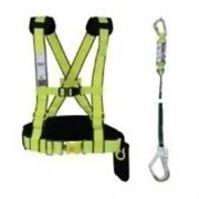 Dây đai an toàn bán thân kèm dây nối giảm sốc 1 móc nhôm (khóa bấm)