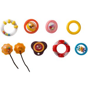 Baby Rattle Sets Teether Rattles Toys, Babies Grab Shaker and Spin Rattle Toy Early Educational Toys with Owl Bottle Gifts Set for 3, 6, 9, 12 Month Newborn Infant Baby, Boy, Girl