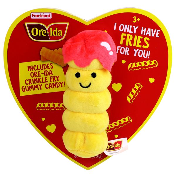 Ore Ida Crinkle Fry Heart Box with Gummy Candy & Plush Toy