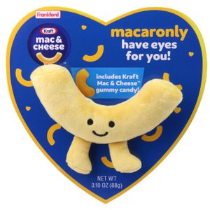 Kraft Mac & Cheese Heart Box with Gummy Candy & Plush Toy