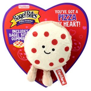Bagel Bites Pizza Valentine's Day Heart Box with Candy & Plush Toy