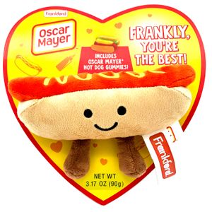 Oscar Mayer Hot Dog Heart Box with Gummy Candy & Plush Toy