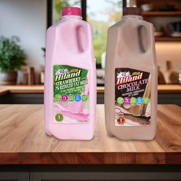 Strawberry Flavored 2% Reduced Fat Milk and Chocolate Milk