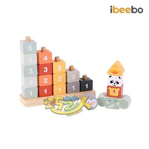 Wooden Number Stacking Blocks