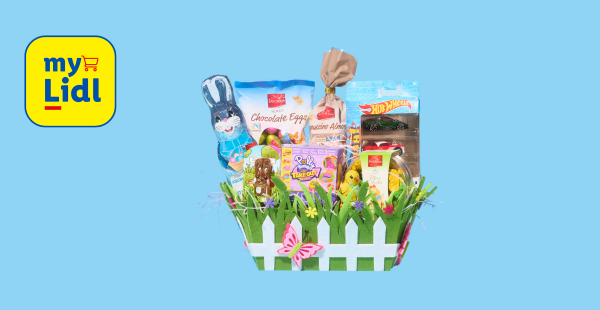 Easter basket with Lidl products