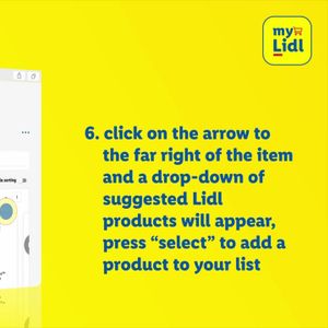 myLidl grocery list feature